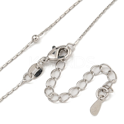 Brass Boston Link Chain Necklaces for Women NJEW-U011-04P-1