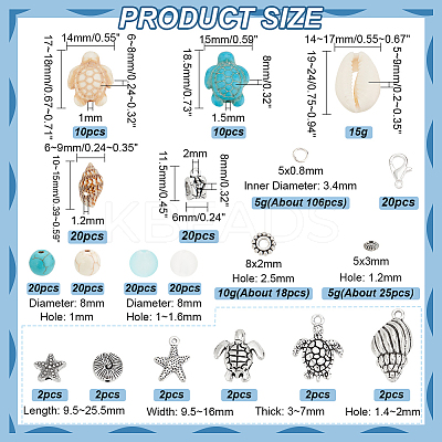 DIY Summer Beach Jewelry Making Kit DIY-PH0022-49-1