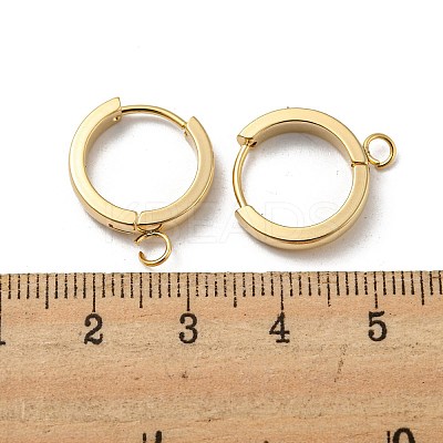 201 Stainless Steel Huggie Hoop Earrings Findings STAS-A167-01N-G-1