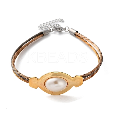 304 Stainless Steel Multi-strand Bracelets BJEW-A036-07G-1