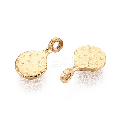 304 Stainless Steel Teardrop Charms STAS-T072-40G-1