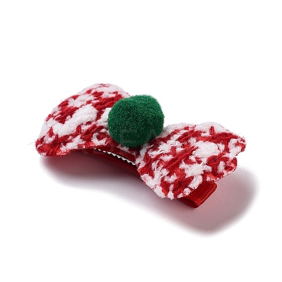Christmas Theme Cloth Felt Fabric Alligator Hair Clip OHAR-R100-01E-1