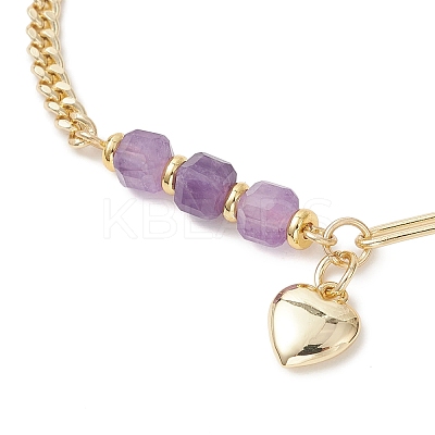 Brass Charm Bracelets BJEW-JB13363-1