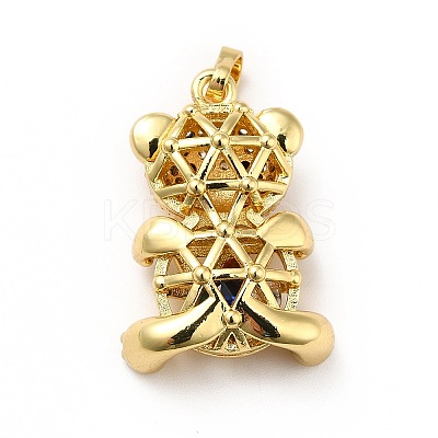 Brass Micro Pave Cubic Zirconia Pendants KK-H433-18G-1