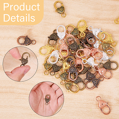 42Pcs 6 Colors Alloy Lobster Claw Clasps FIND-CA0009-84-1