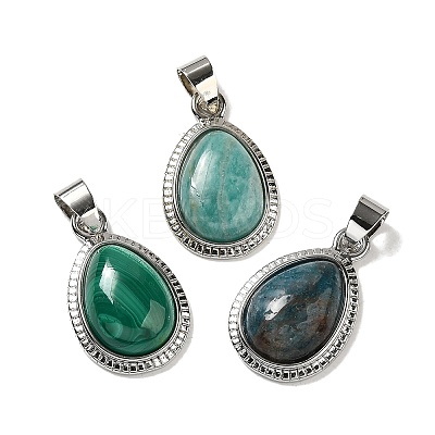 Natural Mixed Stone Pendants G-M405-05P-M-1