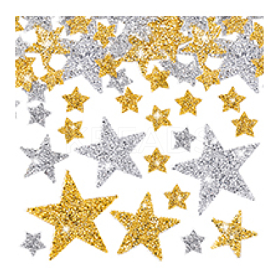 64Pcs 8 Styles Star Glitter Hotfix Rhinestone FIND-PH0023-19-1