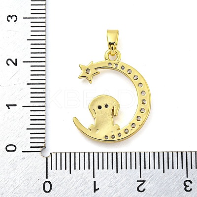 Brass Micro Pave Clear Cubic Zirconia Pendants FIND-Z044-03I-1