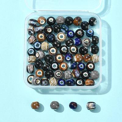 68Pcs 9 Colors Handmade Porcelain Beads PORC-FS0001-23A-1