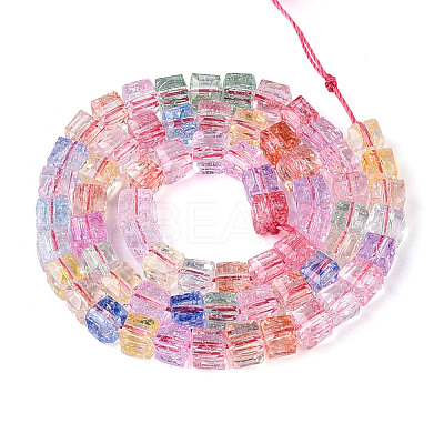 Crackle Transparent Glass Beads Strands GLAA-N062-6mm-11-1