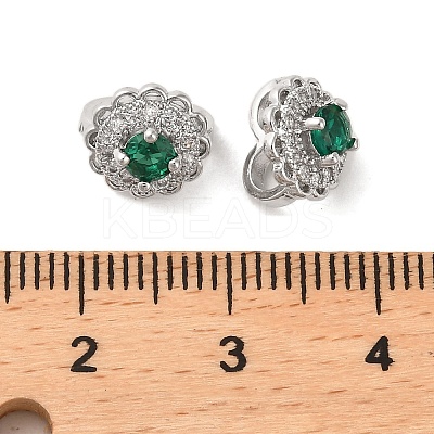 Brass Micro Pave Cubic Zirconia Pendants KK-P260-18P-1