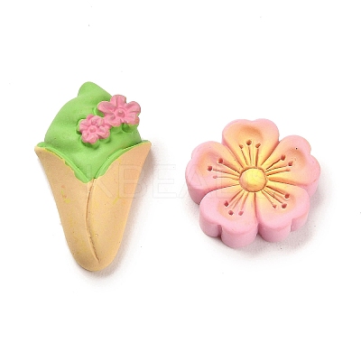 Opaque Resin Imitation Food Decoden Cabochons RESI-F045-03M-1