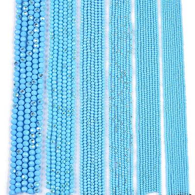 Electroplate Opaque Solid Color Glass Beads Strands EGLA-A044-P3mm-L08-1