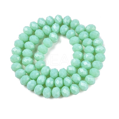 Opaque Solid Color Imitation Jade Glass Beads Strands EGLA-A044-P8mm-D14-1