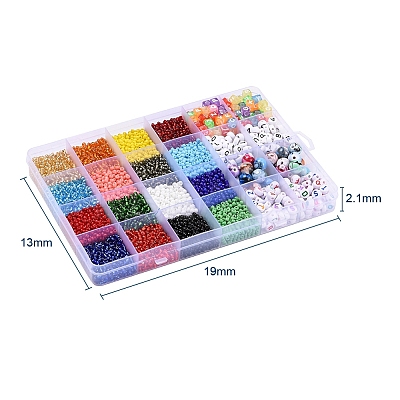 DIY Letter Bracelet Keychain Making Kit DIY-YW0006-01-1
