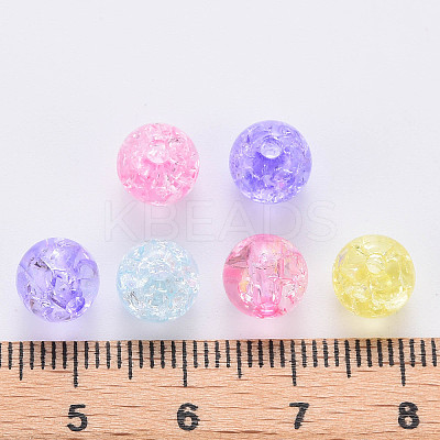 Transparent Crackle Acrylic Beads X-MACR-S370-G8mm-1