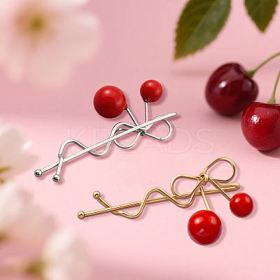 8Pcs 2 Colors Alloy & Plastic Hair Bobby Pin PHAR-HY0001-05-1