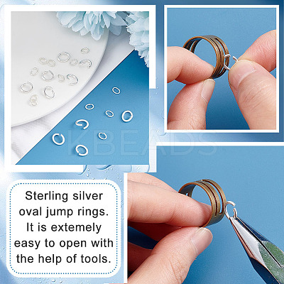 30Pcs 3 Size 925 Sterling Silver Open Jump Rings FIND-BC0003-90-1