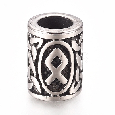 304 Stainless Steel European Beads OPDL-G010-07AS-13B-1
