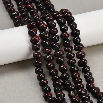 Natural Brecciated Jasper Beads Strands G-G053-C13-01-1