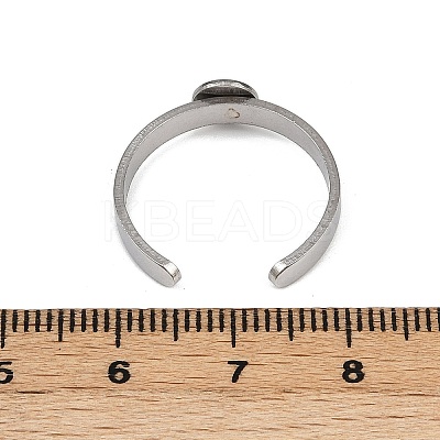 304 Stainless Steel Cuff Ring Components STAS-D372-04P-01-1