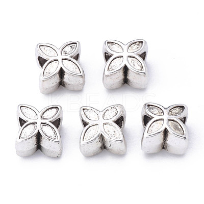 Tibetan Style Alloy European Beads TIBE-S319-127AS-RS-1