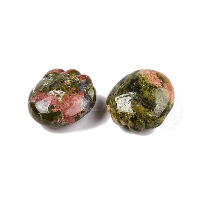Natural Unakite Footprint Figurines DJEW-N003-02E-1