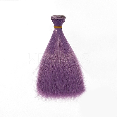 Plastic Long Straight Hairstyle Doll Wig Hair DOLL-PW0001-033-01-1
