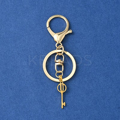 304 Stainless Steel Initial Letter Key Charm Keychains KEYC-YW00004-21-1