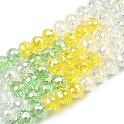 Electroplate Glass Beads Strands EGLA-D300-06-6mm-21-1
