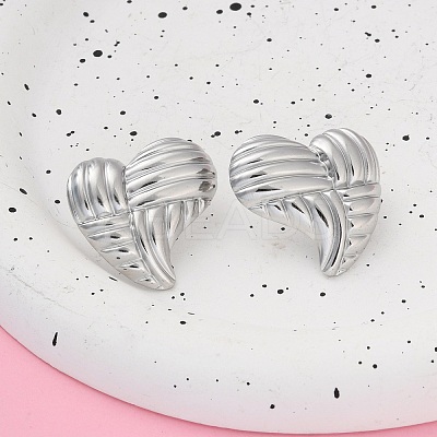 304 Stainless Steel Stud Earrings for Women EJEW-K306-03P-1