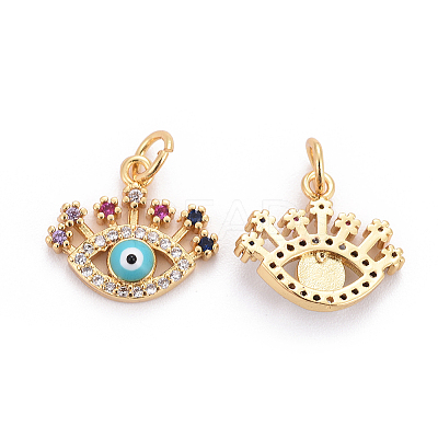 Brass Micro Pave Cubic Zirconia Charms LS-ZIRC-L070-47G-1