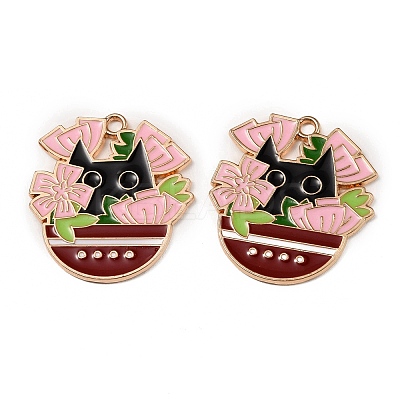 Alloy Enamel Pendants ENAM-CJC0006-83C-1