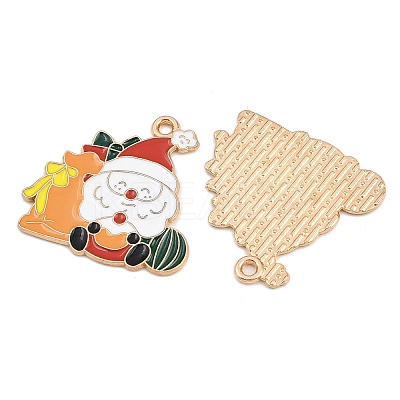Christmas Theme Alloy Enamel Pendants FIND-I065-02B-KCG-1