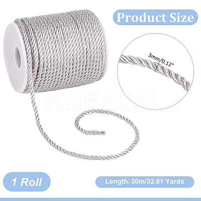 3-Ply Polyester Twisted Cord OCOR-WH0079-88G-1