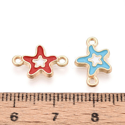 Alloy Enamel Connector Charms PALLOY-N181-12KCG-1