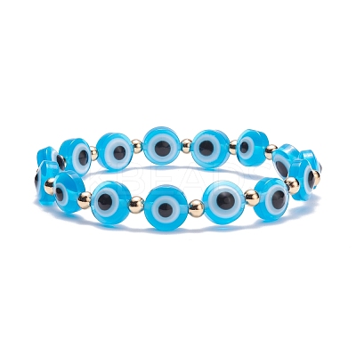 5Pcs 5 Style Polymer Clay Heishi Beaded Stretch Bracelets Set BJEW-JB07540-02-1