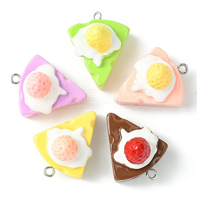 30Pcs 5 Colors Opaque Resin Imitation Food Pendants RESI-CJ0003-45-1