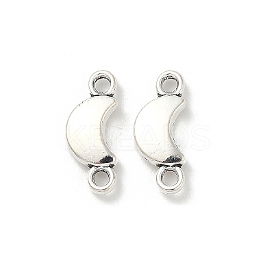 Tibetan Style Alloy Crescent Moon Connector Charms TIBE-S324-09AS-1