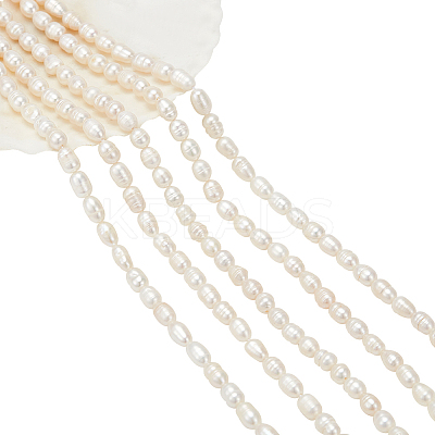 5 Strands Grade A Natural Cultured Freshwater Pearl Strands PEAR-NB0002-41-1