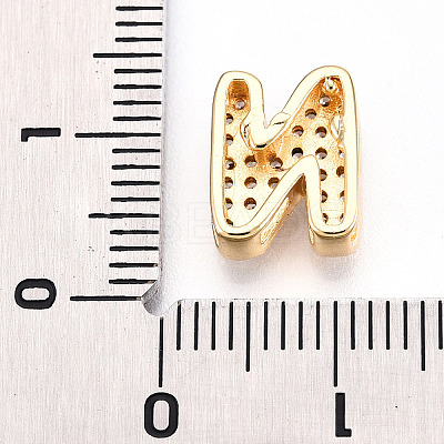 Brass Micro Pave Cubic Zirconia Charms KK-N254-217G-N-1