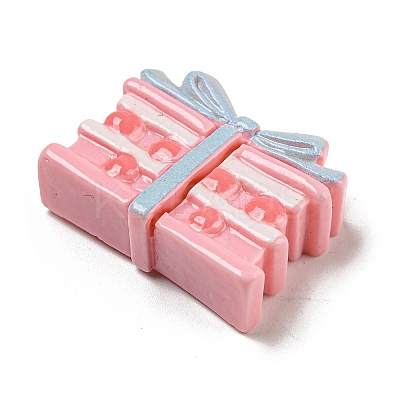Spring Cherry Blossoms Theme Opaque Resin Cake with Bowknot Decoden Cabochons LS-RESI-E055-02H-1