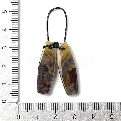 2Pcs Natural Mexican Agate Pendants G-B105-01F-1
