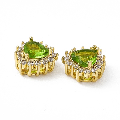 Rack Plating Brass Micro Pave Cubic Zirconia Beads KK-C007-12G-03-1
