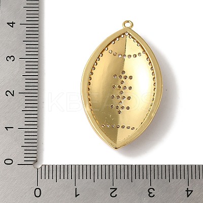 Rack Plating Brass Enamel with Cubic Zirconia Pendant KK-A229-32G-1