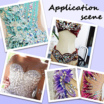20Pcs 2 Style Sew on Rhinestone RGLA-GF0001-11-1