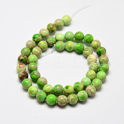 Natural Imperial Jasper Beads Strands G-I122-10mm-M-1