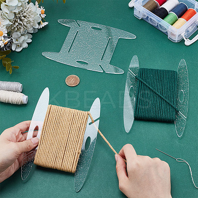 Rectangle Acrylic Thread Winding Boards AJEW-WH0460-157-1