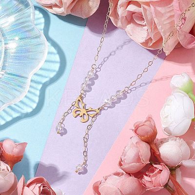 Brass and 304 Stainless Steel Necklaces NJEW-JN04877-1