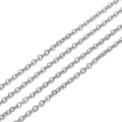 Tarnish Resistant 304 Stainless Steel Cable Chains STAS-O076-09-1